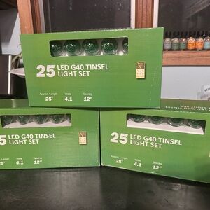 ☘️ Vickerman 25ft Green G40 LED Globe String Lights - BRAND NEW IN BOX ☘️